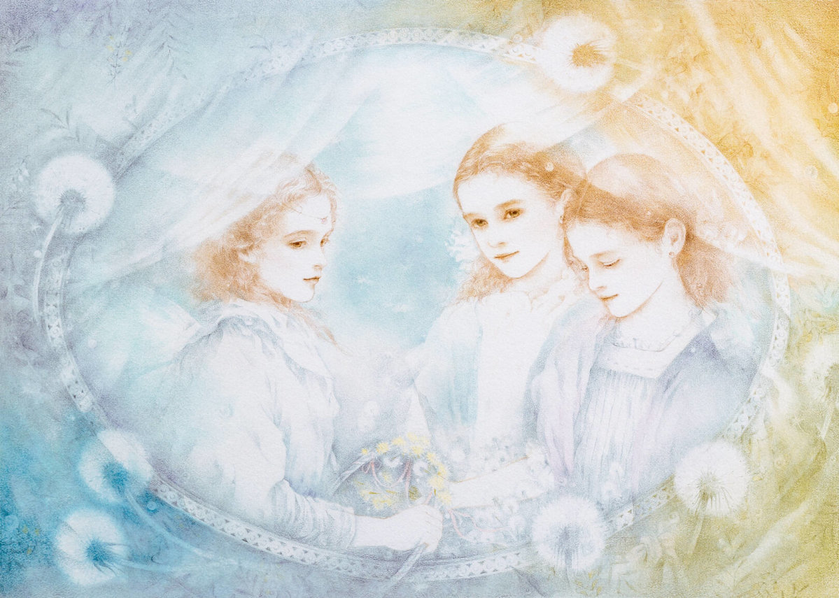 きたのじゅんこ版画 きたのじゅんこ風が吹く時lithograph [18027]きた