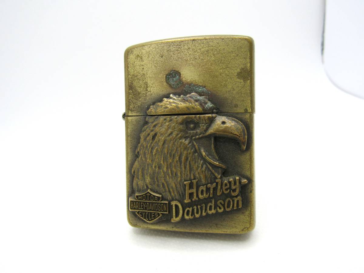 ハーレーダビッドソン白頭鷲イーグルメタル ソリッドブラス☆zippo 