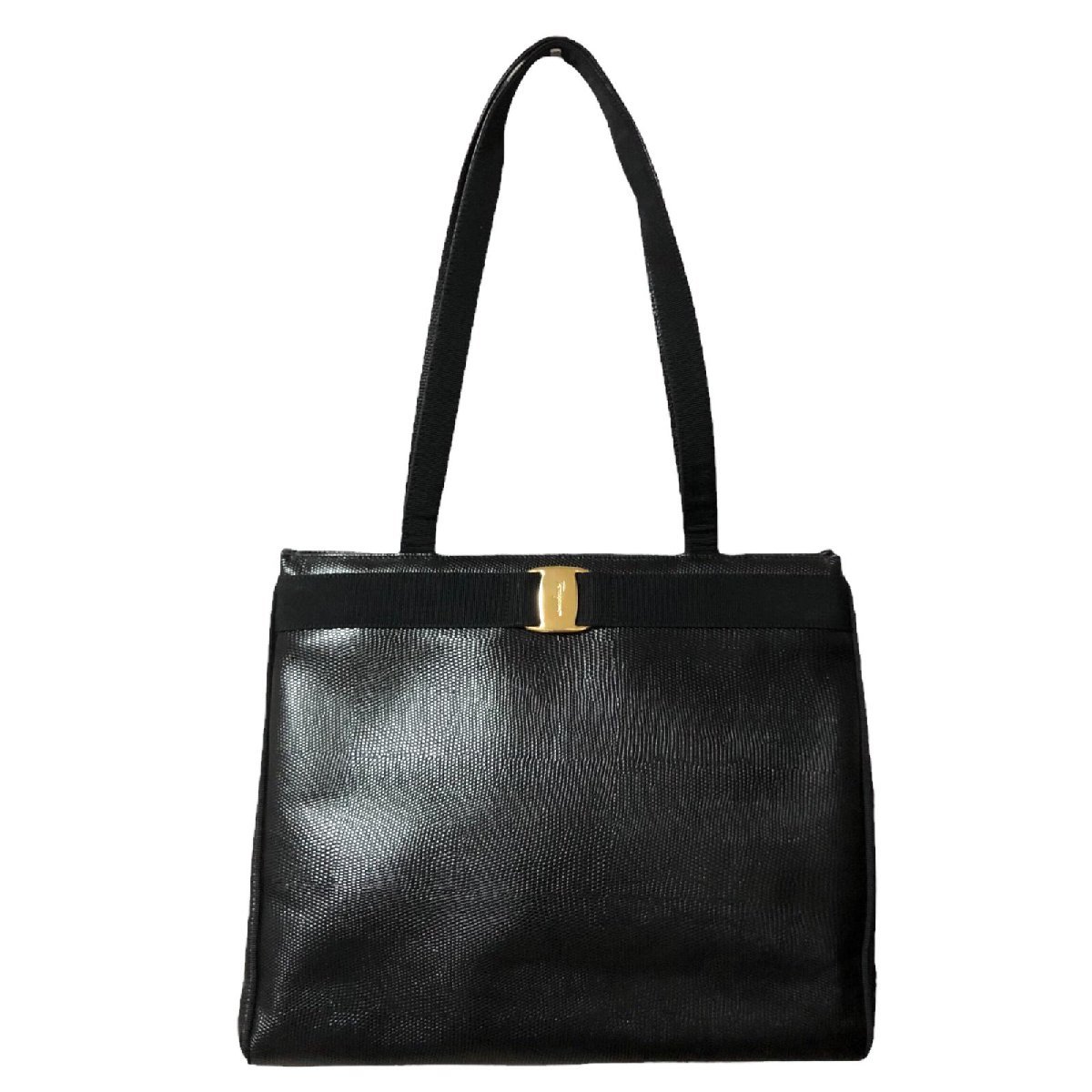 Salvatore Ferragamo フェラガモ ヴァラリボン金具　トートバッグ　レザー　BK-21　2530