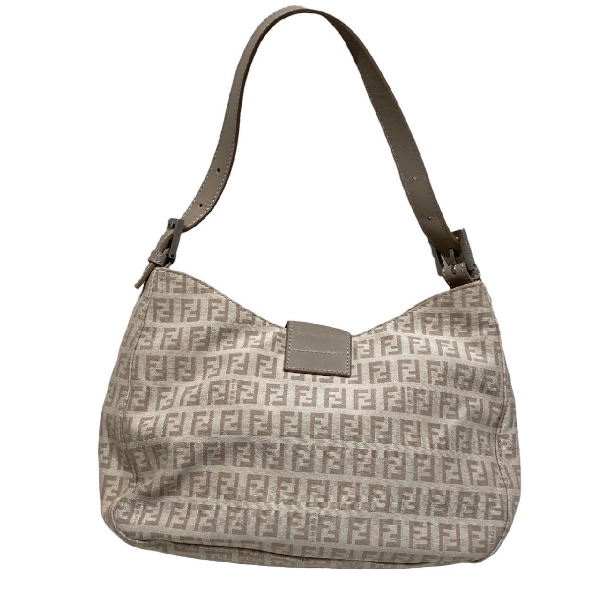 FENDI フェンディ ズッキーノ FFロゴ セミショルダー ベージュ系