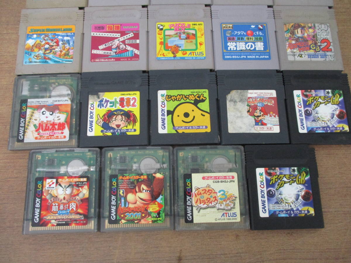 L399　現状品　GAMEBOY・ COLORゲームボーイソフト24枚セット　ハム太郎 ボンバーマン まる子 ドンキーコング ネイビーブルー 忍たま　7/7_3