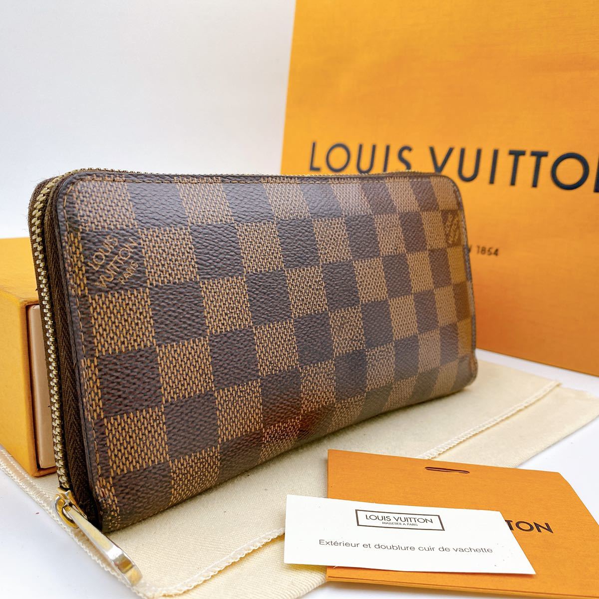 A460【正規品】LOUIS VUITTON ルイヴィトン ダミエ ジッピーウォレット 