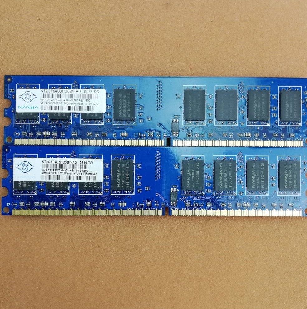 2rx8 Pc2 6400u 666 13 E1 800 パーツ PC2 本体DDR2メモリ nanya 2GB 2rx8 pc2-6400u-666-13-E1.800 2GB×2枚 計4GB 管