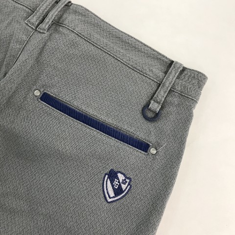 即決】PEARLY GATES パーリーゲイツ ストレッチパンツ 総柄 グレー系 5