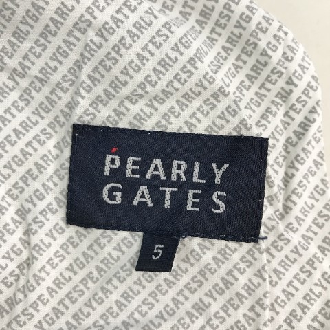 即決】PEARLY GATES パーリーゲイツ ストレッチパンツ 総柄 グレー系 5
