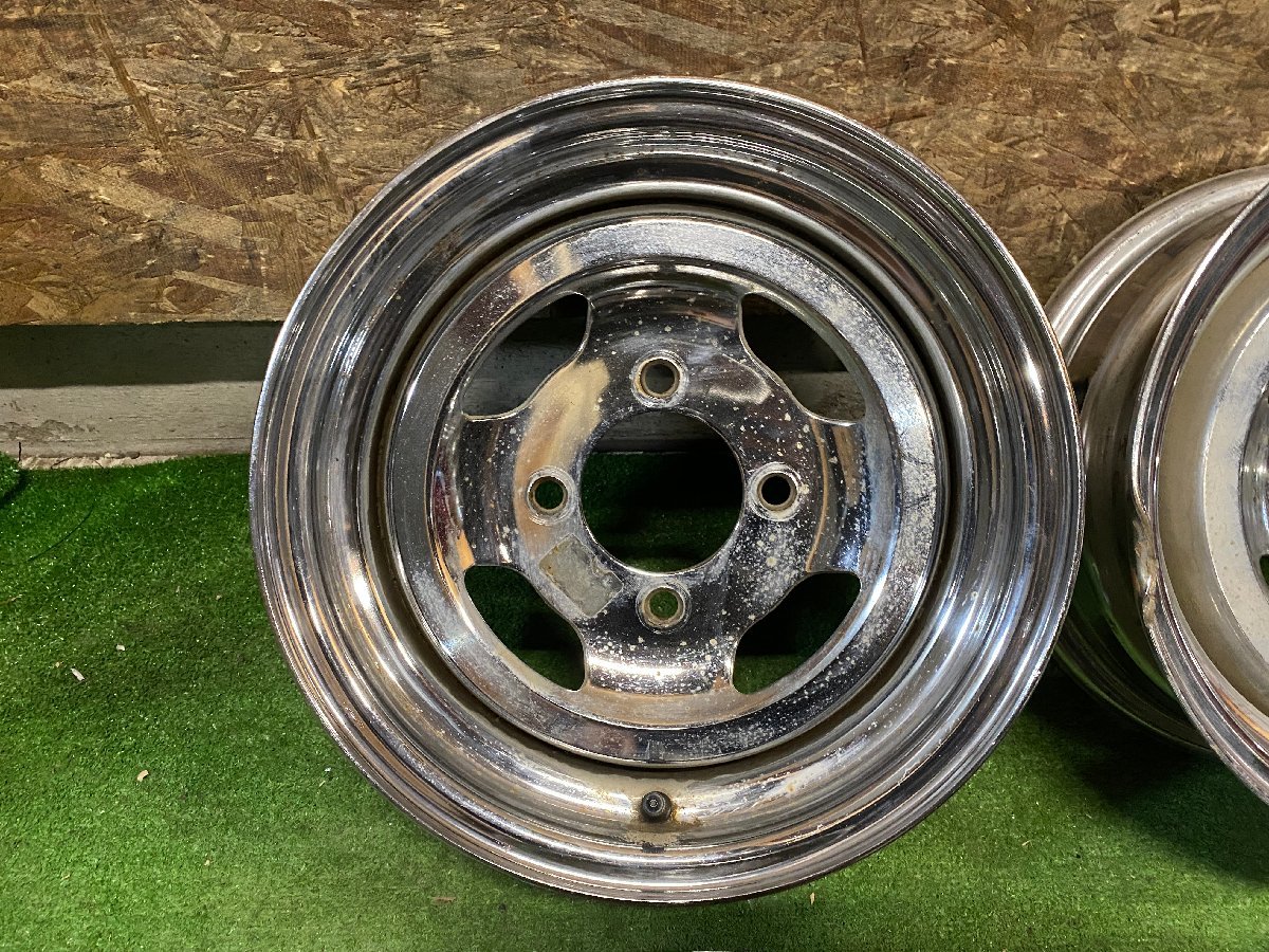 希少 深リム スチールホイール 13インチ 5.5J PCD114.3 4H 鉄 てっちん