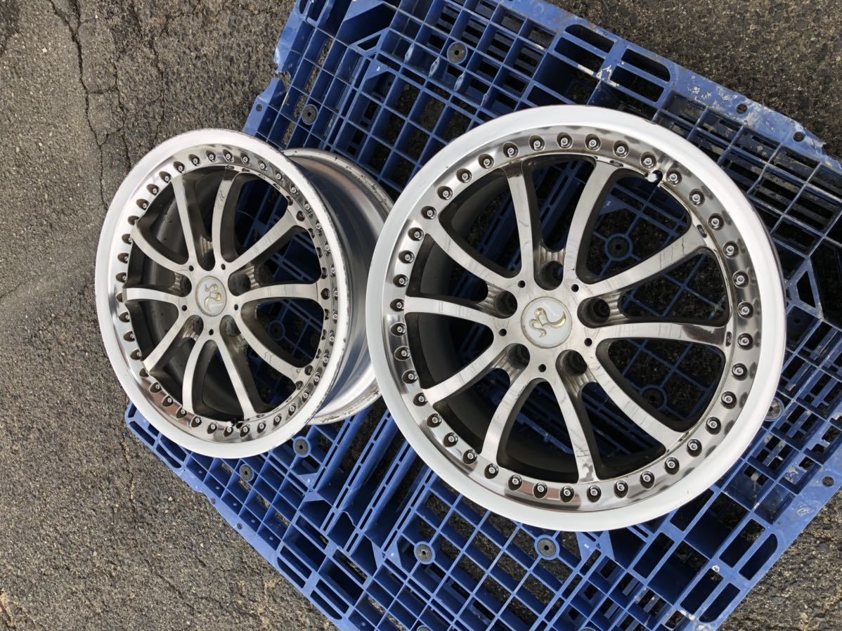 WORK ベルサリオスポーク18インチ中古2本！ジャンク品！DDCリム 3P 