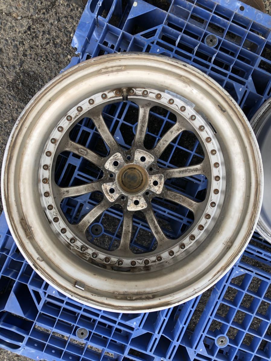 WORK ベルサリオスポーク18インチ中古2本！ジャンク品！DDCリム 3P 