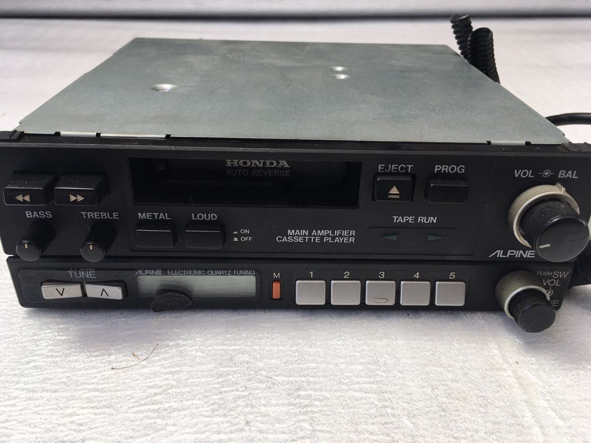ALPINE 7282J カセットデッキ 本体 Bluetooth化済 カセットデッキ カーステレオ ALPINE オーディオ」(テープデッキ)(カー