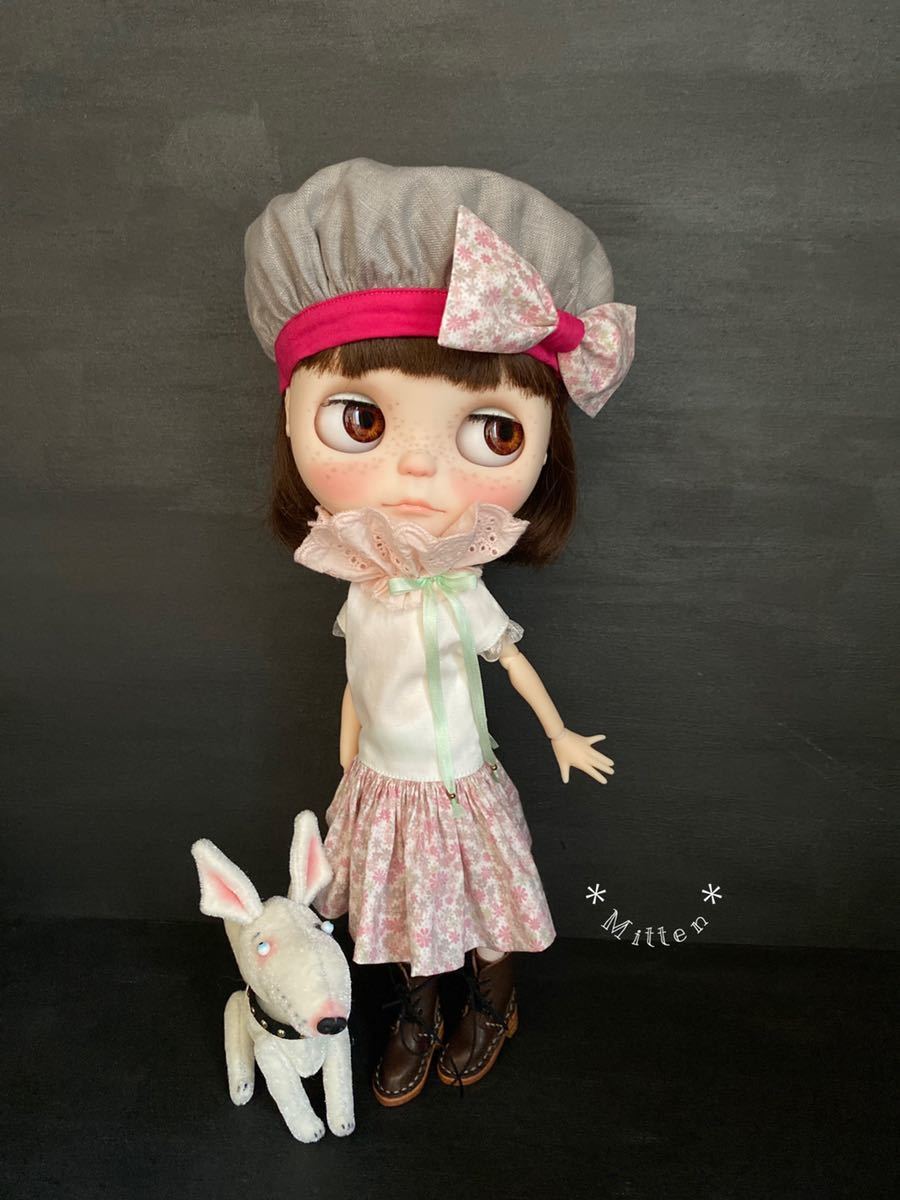 | 1&frasl;6サイズドール用BonBons チェリー＆ギンガムセーラーワンピース 犬服 ピンク 0 ONE 2025秋冬 おしゃれな子供服 OCTAVE（ワンオクターヴ）丸襟おでかけワンピース アウトフィット 1&frasl;6 セーラーワンピースセット bjd ドール服 ワンピース（スーツ・セットアップ