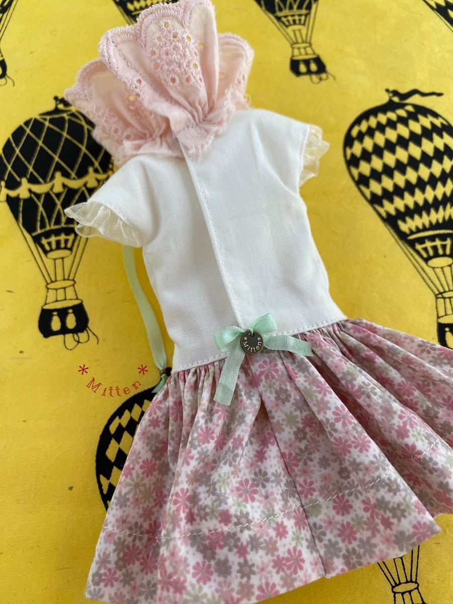| 1&frasl;6サイズドール用BonBons チェリー＆ギンガムセーラーワンピース 犬服 ピンク 0 ONE 2025秋冬 おしゃれな子供服 OCTAVE（ワンオクターヴ）丸襟おでかけワンピース アウトフィット 1&frasl;6 セーラーワンピースセット bjd ドール服 ワンピース（スーツ・セットアップ