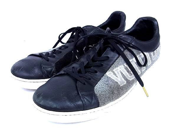 【本物保証，正規品】 1円 LOUIS VUITTON ルイヴィトン ローカット スニーカーパイル&times;レザー 靴 シューズ メンズ ブラック系&times;グレー系 BA2140BC(男性用)｜売買されたオークション情報、yahooの商品情報をアーカイ 靴