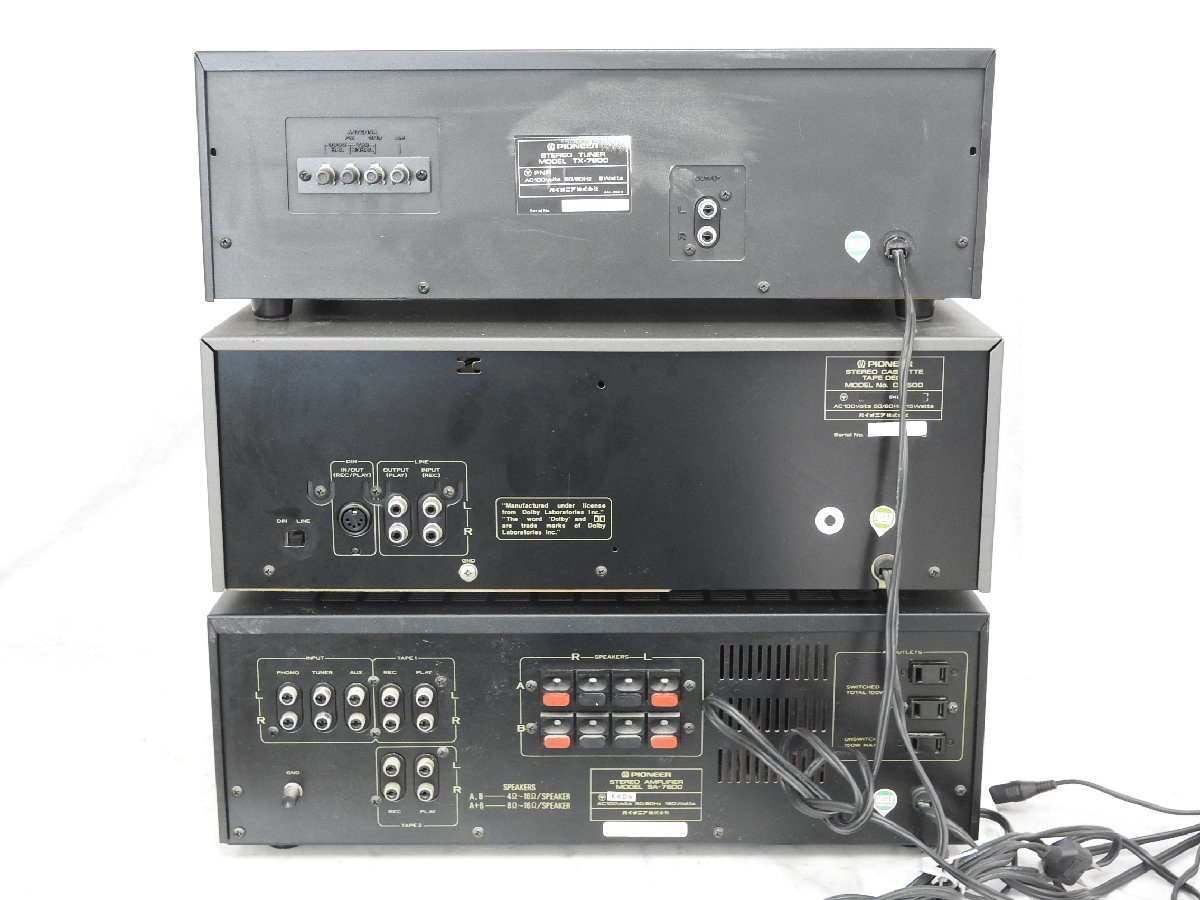 ラジオ・コンポ pioneer CT-500 TX-7600 SA-7800 STEREO 買付 ☆ Pioneer パイオニア SA-7800/CT-500/TX-7600 システムコンポ
