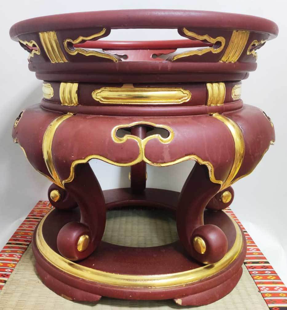 【定番人気，品質保証】 丸金台 馨子台 直径35cm / 仏具 仏壇 金箔押し仕上げ 寺院用仏具(仏具一般)｜売買されたオークション情報、yahooの商品情報をアーカイブ公開 - オークファン 仏具一般