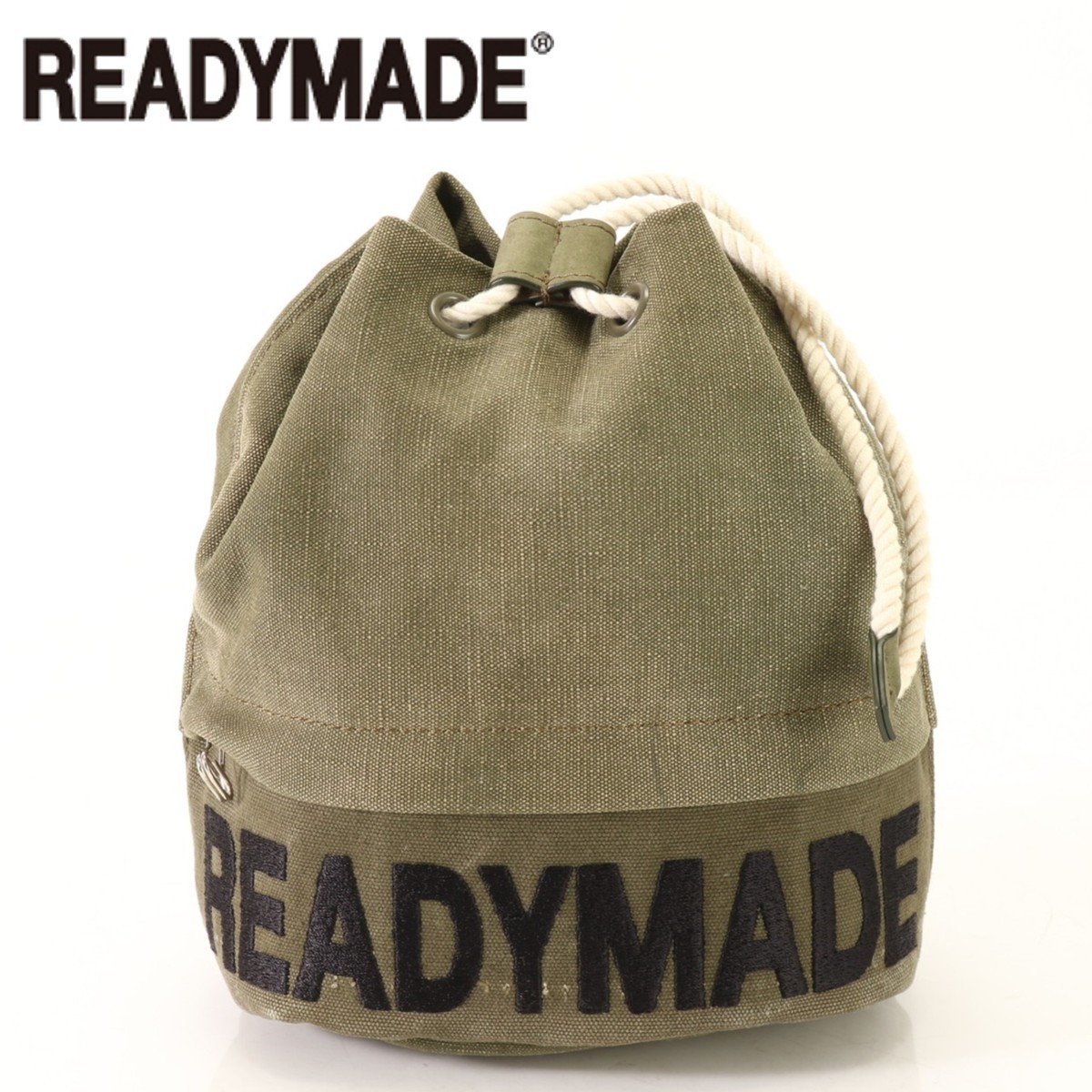 ■1円■新品同様■レディメイド■定価53，900円■キャンバス■巾着 バッグ■ドロスト■1点物■リメイク■レディース■メンズ■BBM8-B7 READYMADE | (レディメイド) 17時に発売 READYMADE（レディメイド）の新作商品を8月29日(火) ブランド買取のRINKAN