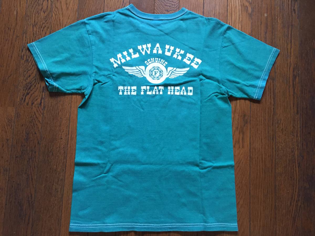 フラットヘッド THE FLAT HEAD 半袖T グリーン 38 検索 シュガーケーン 