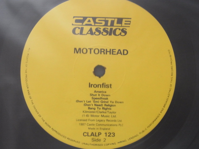 モーターヘッド 公式通販 レコード2枚 Fist motorhead LP見本盤 盤美