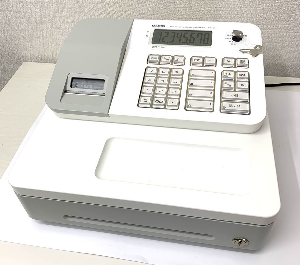 CASIO 即決 カシオ SE-G1 ホワイト 電子レジスター 4部門 取説、PMG