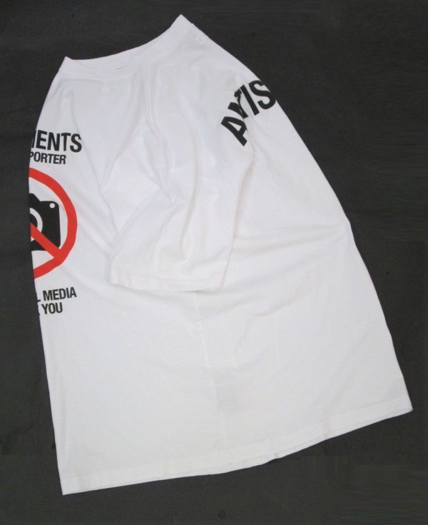 国内正規 20AW VETEMENTS ANTISOCIAL オーバーサイズ プリント半袖T 