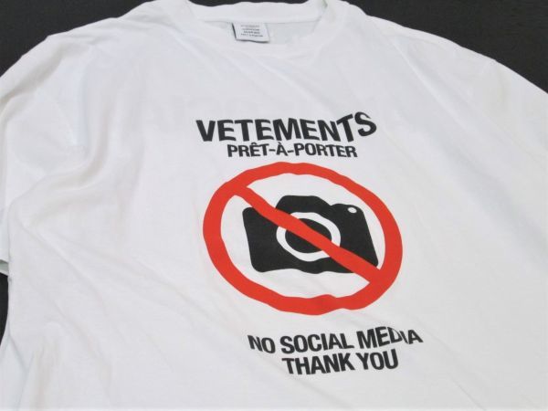 国内正規 20AW VETEMENTS ANTISOCIAL オーバーサイズ プリント半袖T 