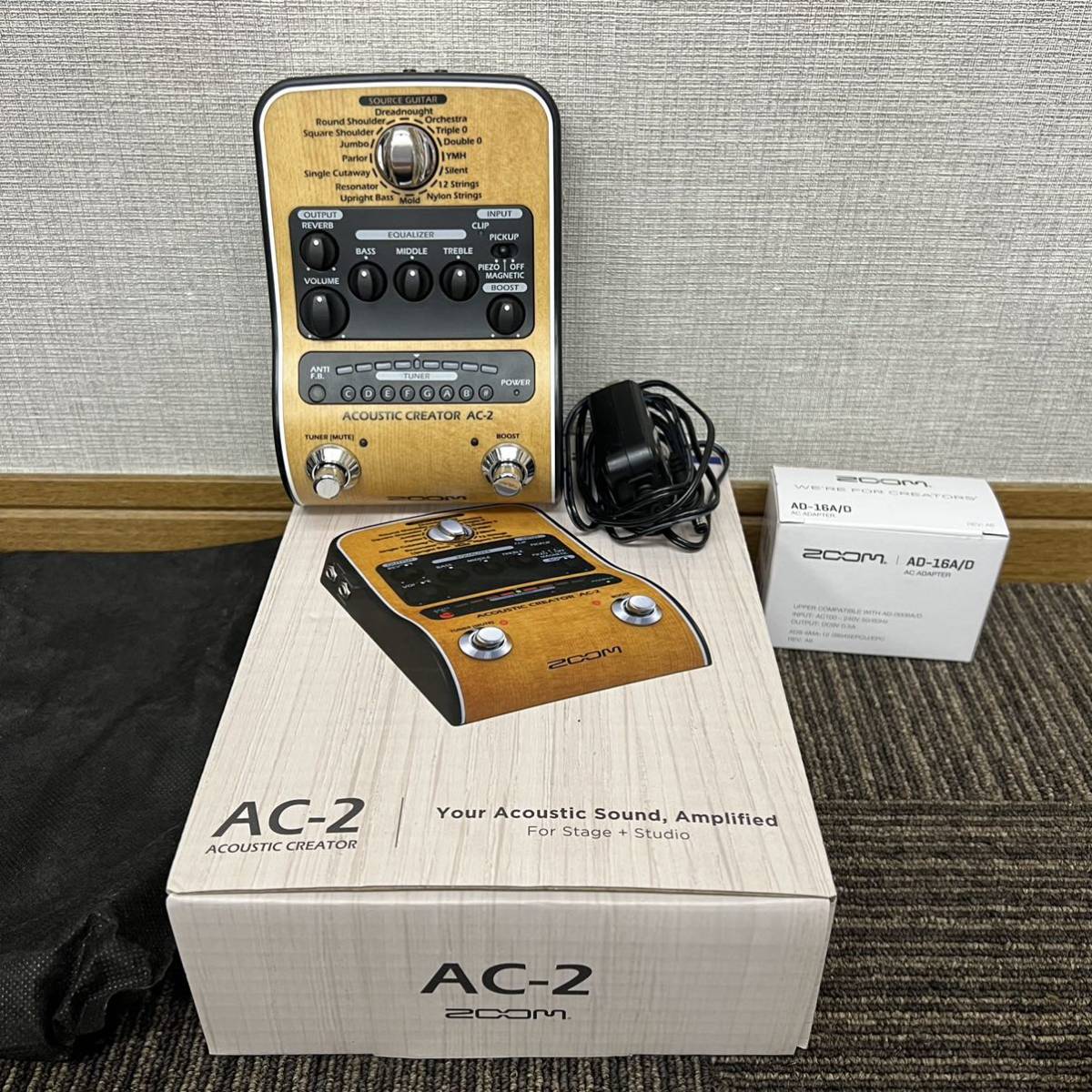 ZOOM Acoustic creator AC-2 アコースティック用プリアンプ 取り扱い