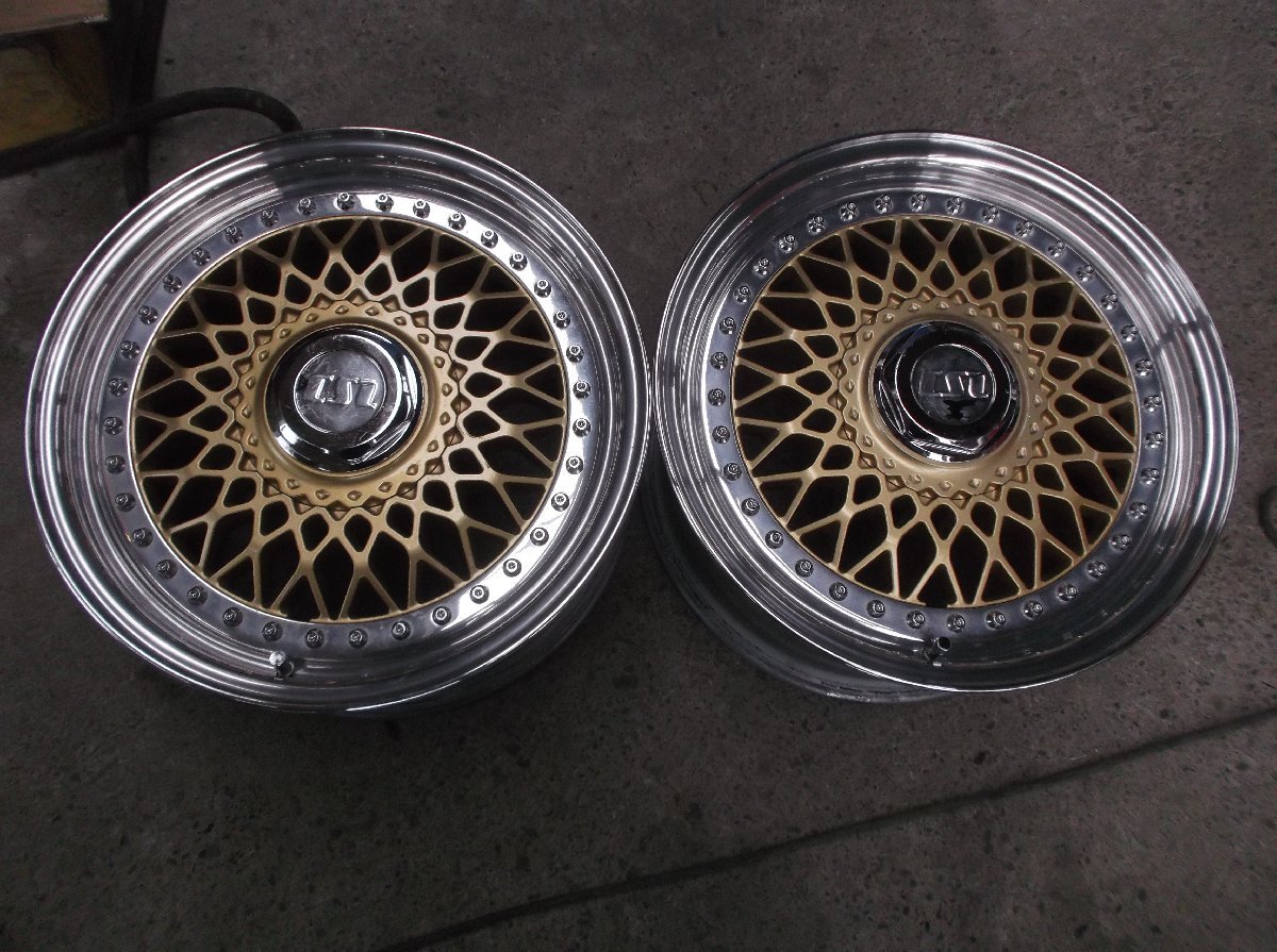 【本物保証，SALE】 激レア&激熱設定 CSIメッシュ 7.0J&times;15 IS35 100/4H ホイールのみ２本 ゴールドメッシュ コンパクトカー等 B-323(社外品)｜売買されたオークション情報、yahooの商品情報をアーカイブ公開 - オ 4穴