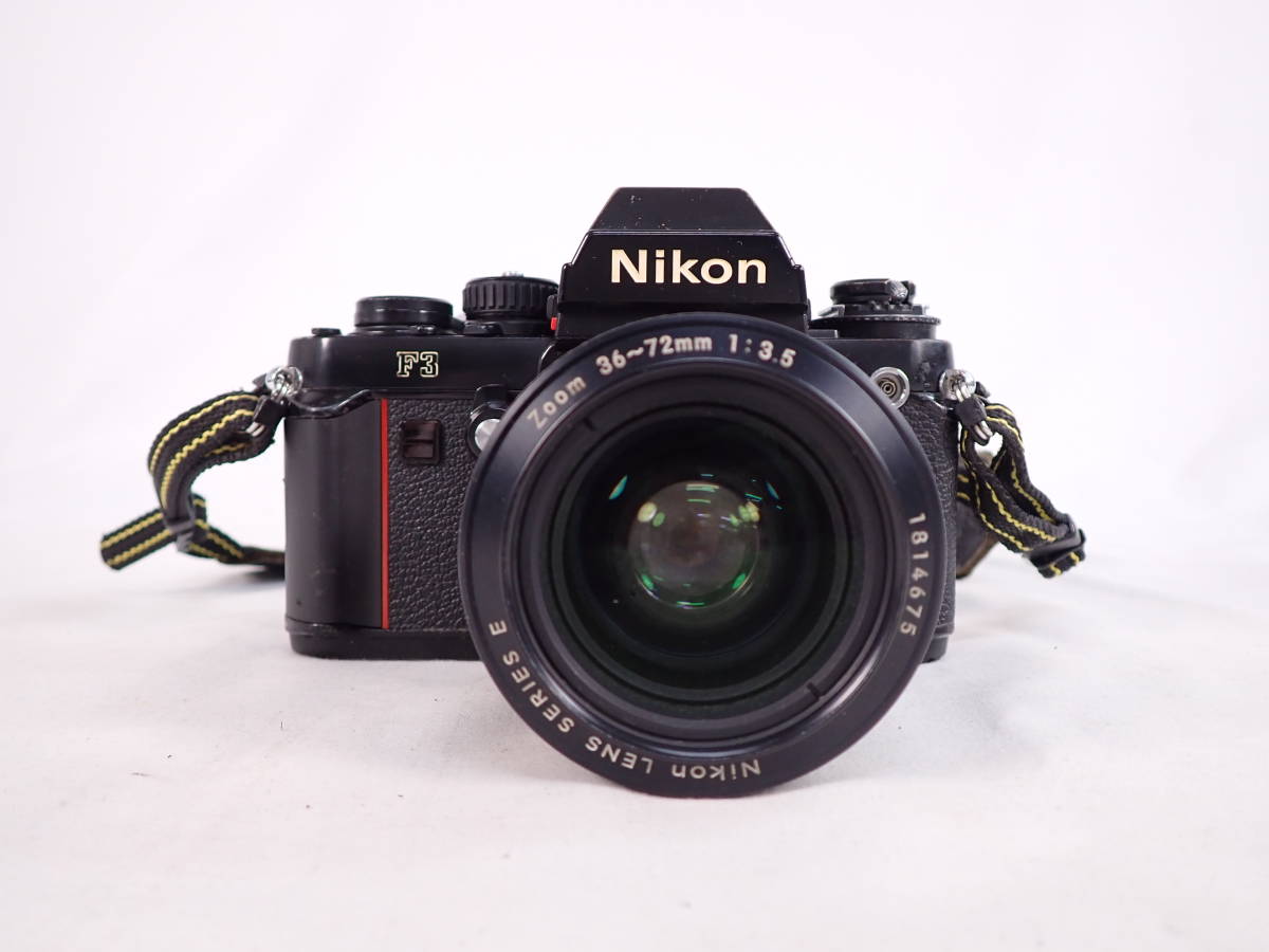 Nikon F3 一眼レフカメラ ボディ 36~72mm 1:3.5レンズ NIKON F3 ニコン 36-72mm 1:3.5 カメラ レンズ 動作未確認 現状品
