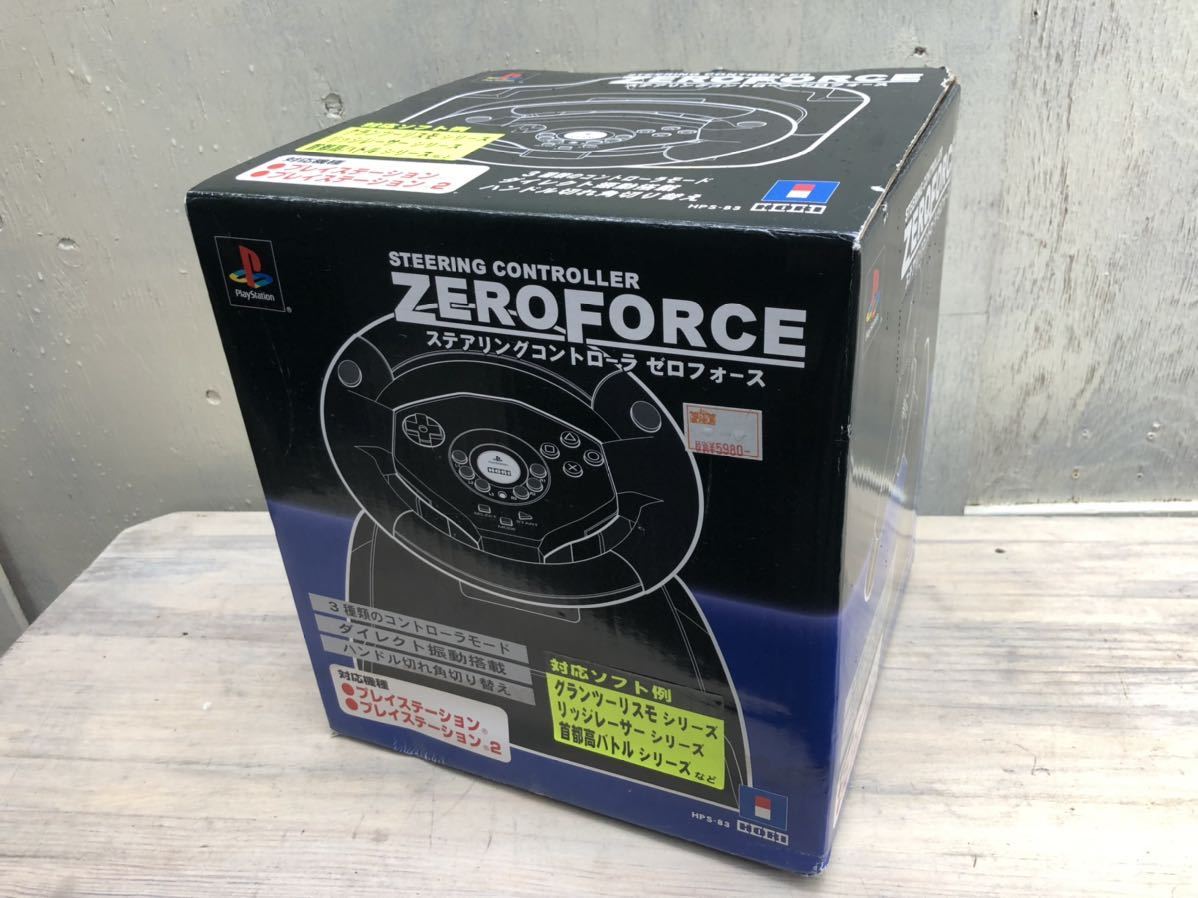 未使用品】ステアリングコントローラ ゼロフォースPS1 PS2 PlayStation 
