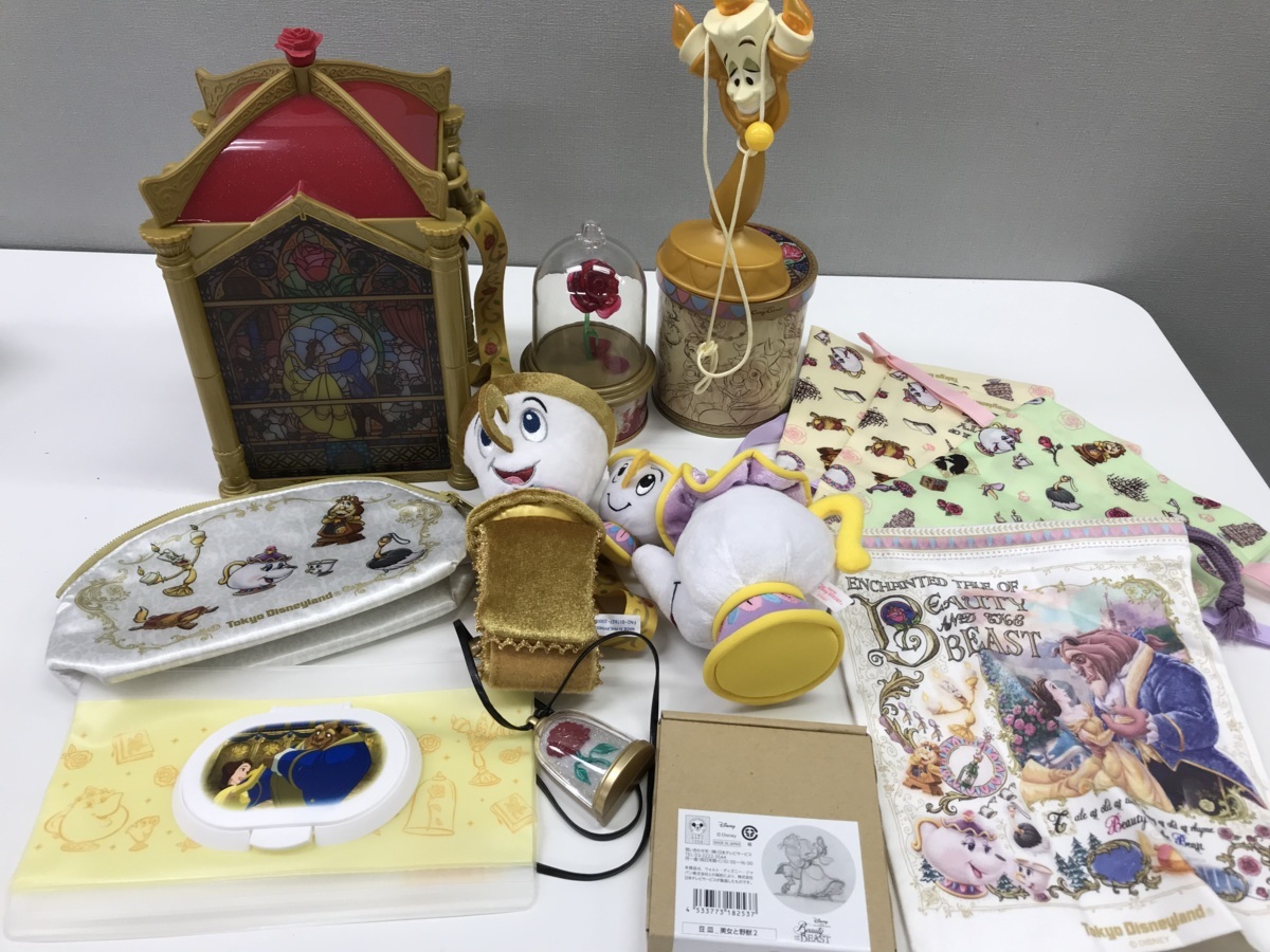 ディズニー 《大量セット》美女と野獣グッズ 13点 ポップコーンバケット ポーチ 巾着ほか 4Y10 【80】