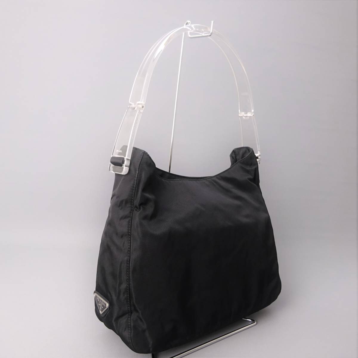 PRADA プラダ ナイロン ショルダーバッグ 本物 ポシェット ブラック 