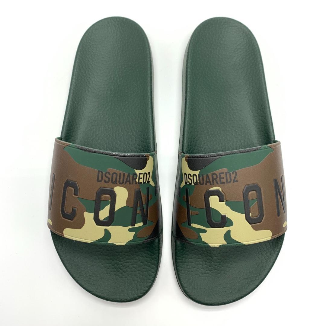 22年春夏モデル□DSQUARED2□ICON ロゴ スライドサンダル 