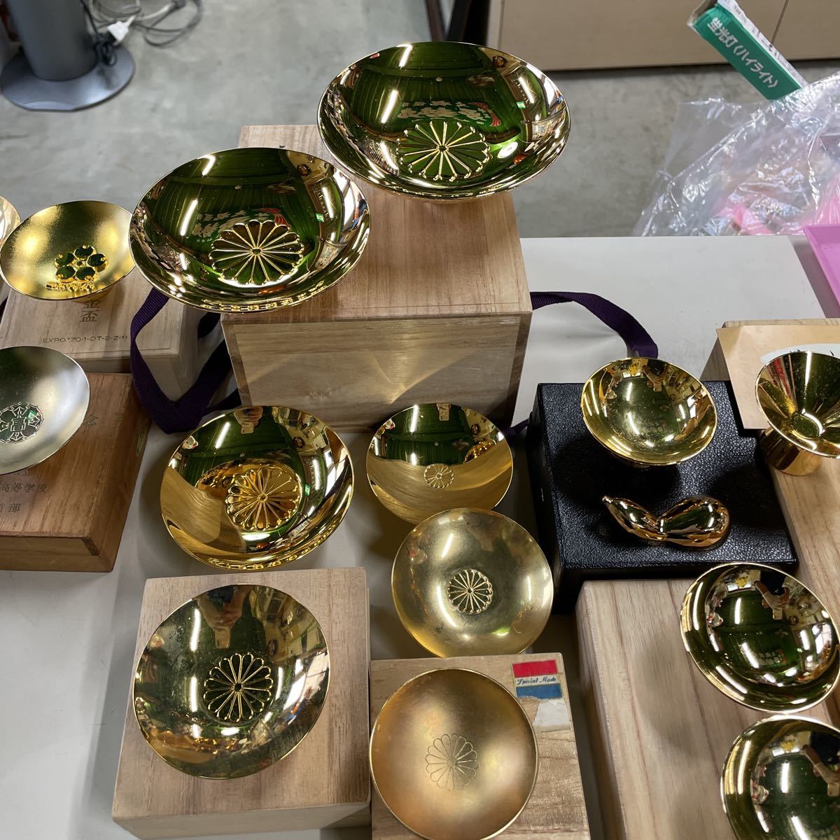 メッキ 24KGP 18KGP 金杯 ネックレス EXPO'70 まとめて 総重量2.7kg(金