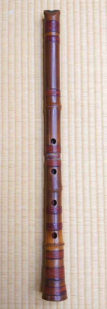 ♦︎【在銘】尺八 如山 一尺九寸管 約58cm中継ぎ 2つ割 修理跡あり 和楽器 ♦︎在銘尺八 修理跡あり 和 如山 2つ割 約58cm中継ぎ