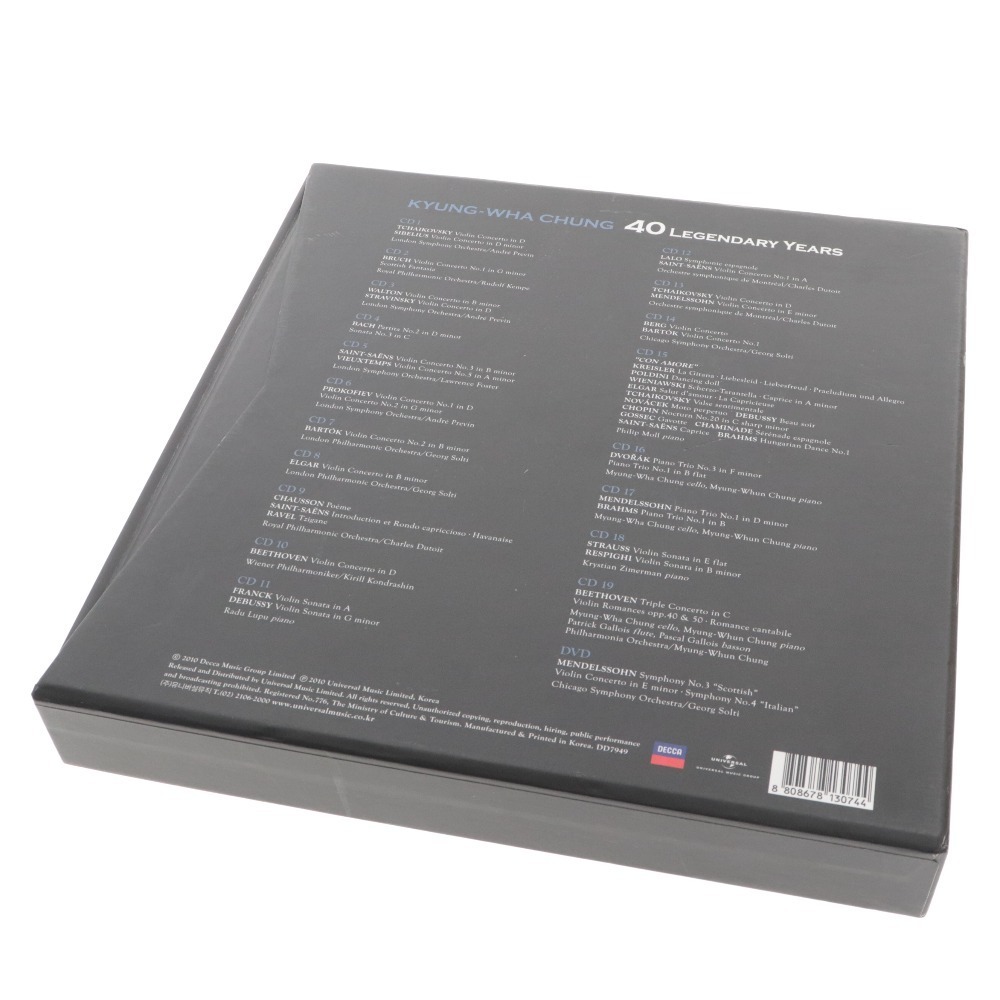 □ CD BOX KYUNG-WHA CHUNG チョン・キョンファ 40 LEGENDARY YEARS
