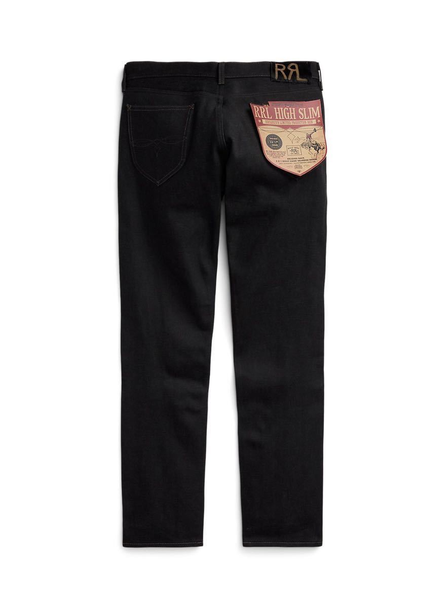 1000円〜新品タグ付 RRL リジットスリム ブラックデニム limited