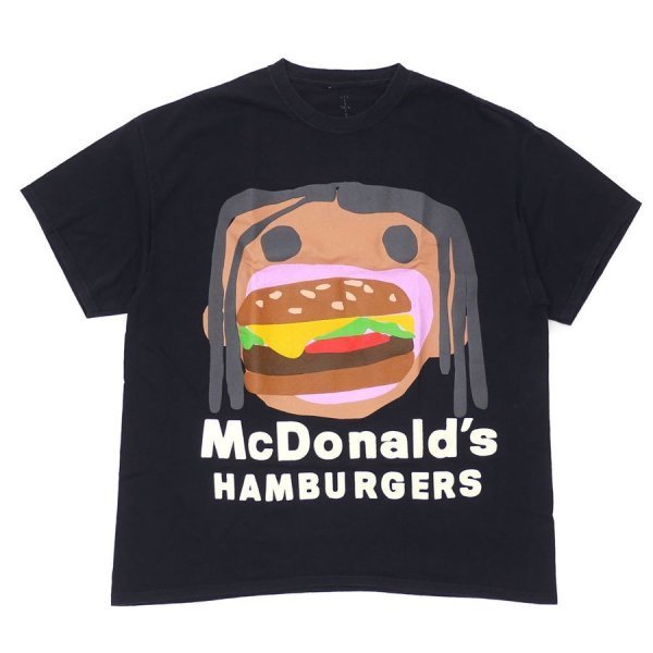 【100%新品，爆買い】 TRAVIS SCOTT マクドナルド McDonald's&times;CPFM BURGER MOUTH Tシャツ 黒 L 新古(イラスト、キャラクター)｜売買されたオークション情報、yahooの商品情報をアーカイブ公開 - オークファン Lサイズ