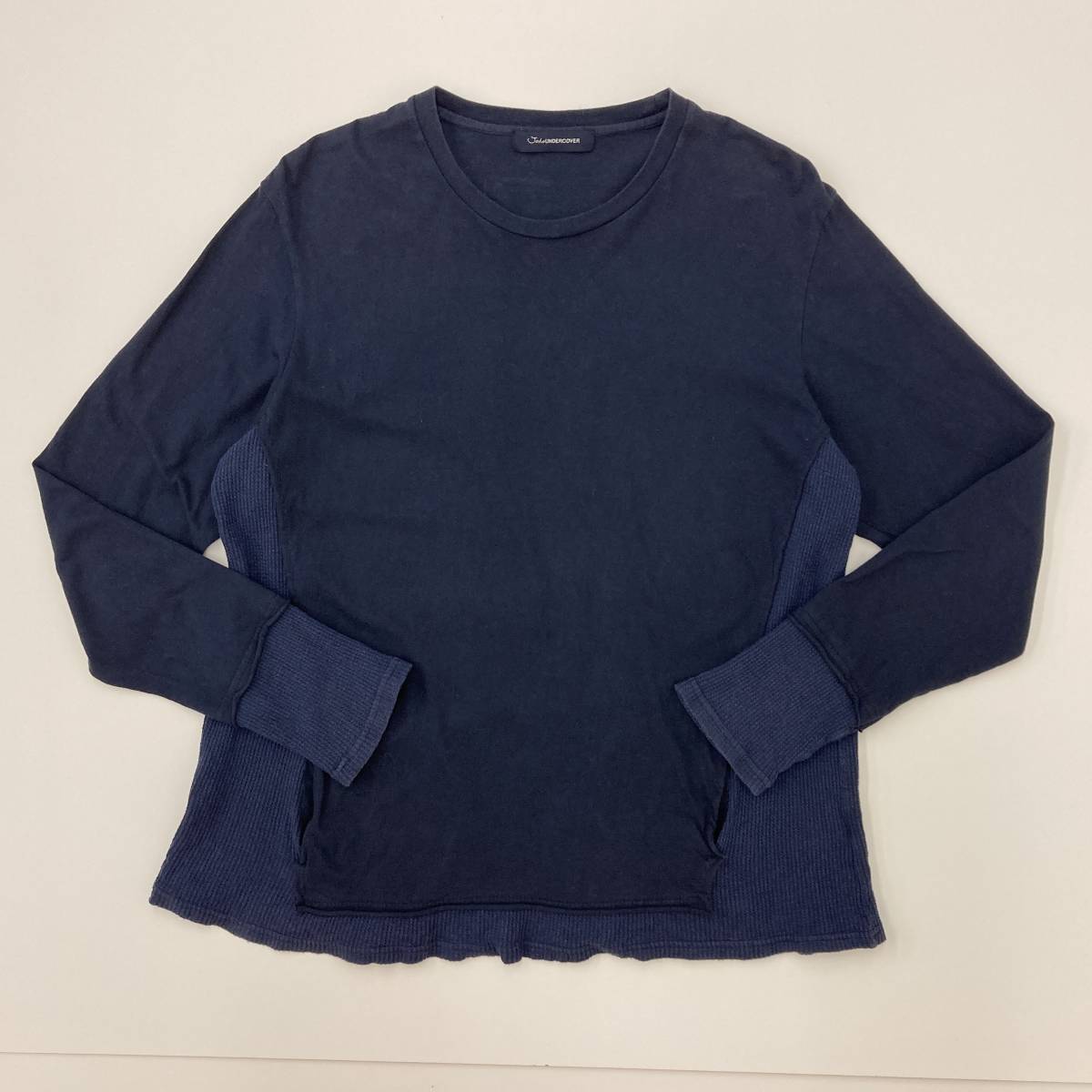 UNDERCOVER John ドッキング サーマル 長袖 カットソー ネイビー 