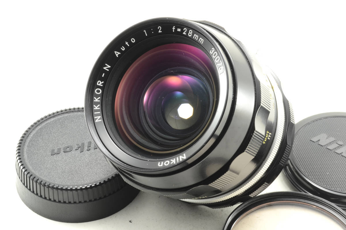 美品 Nikon Auto Nikkor-N 28mm f/2 Non Ai Nikon Nikkor-N・C Auto 28mm F2 非Ai 単焦点レンズ