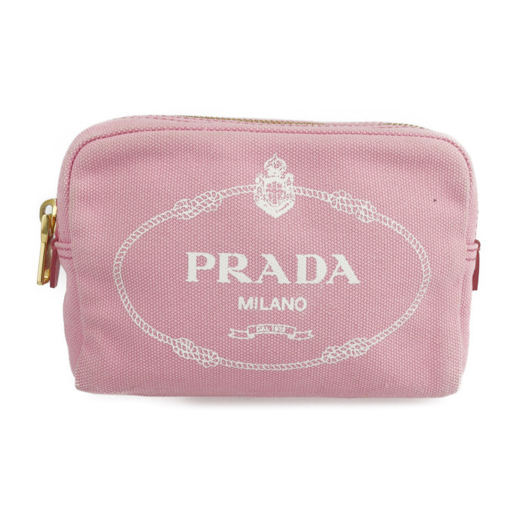 品質保証，100%新品 PRADA プラダ CANAPA LOGO 1NA021 ポーチ キャンバス ピンク 小物入れ 化粧ポーチ 本物保証(その他)｜売買されたオークション情報、yahooの商品情報をアーカイブ公開 - オークファン かばん、バッグ