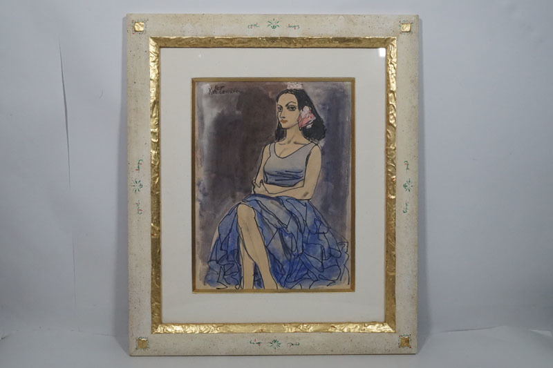 田村 田村 孝之介 踊り子 真作保証品 色紙です 孝之介 踊り子 真作