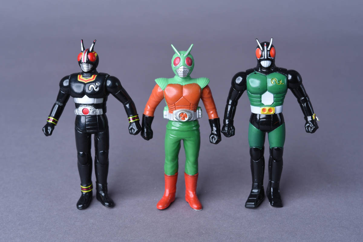 仮面ライダー ソフビ人形 12体 1987～1989年製 昭和レトロ バンダイ