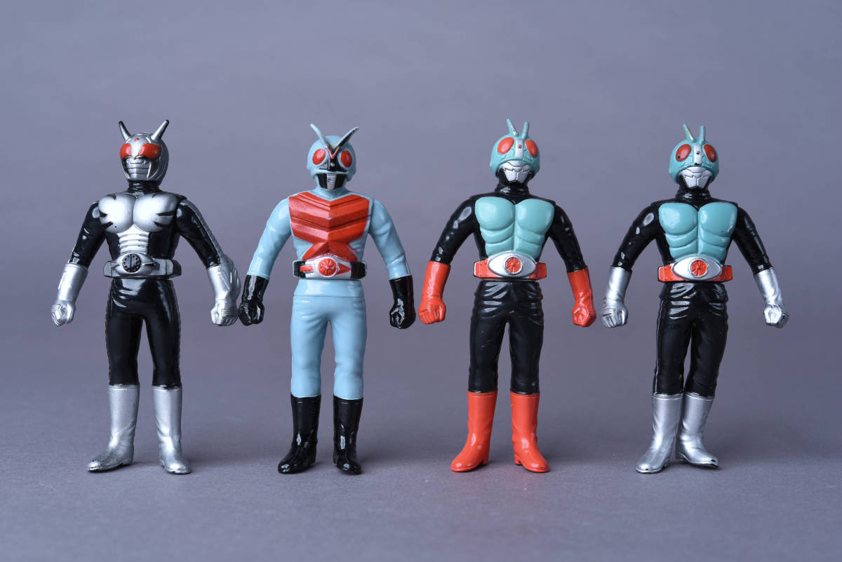 仮面ライダー ソフビ人形 12体 1987～1989年製 昭和レトロ バンダイ