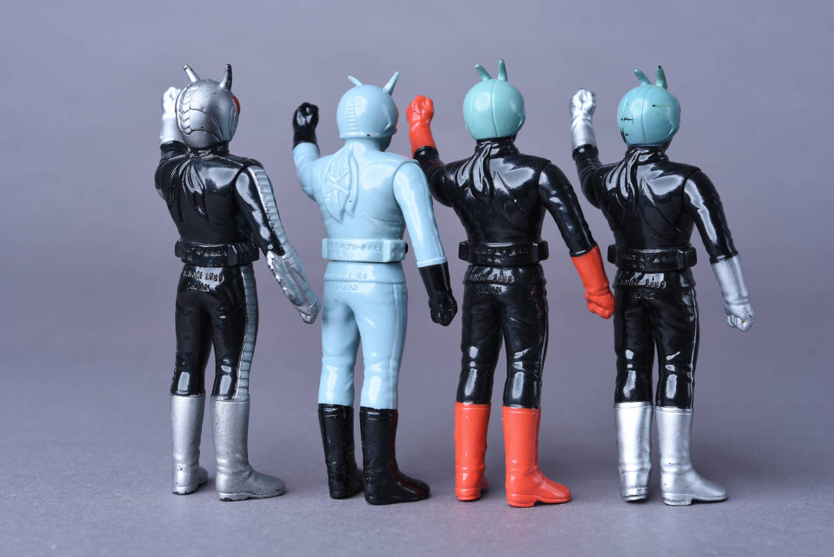 仮面ライダー ソフビ人形 12体 1987～1989年製 昭和レトロ バンダイ