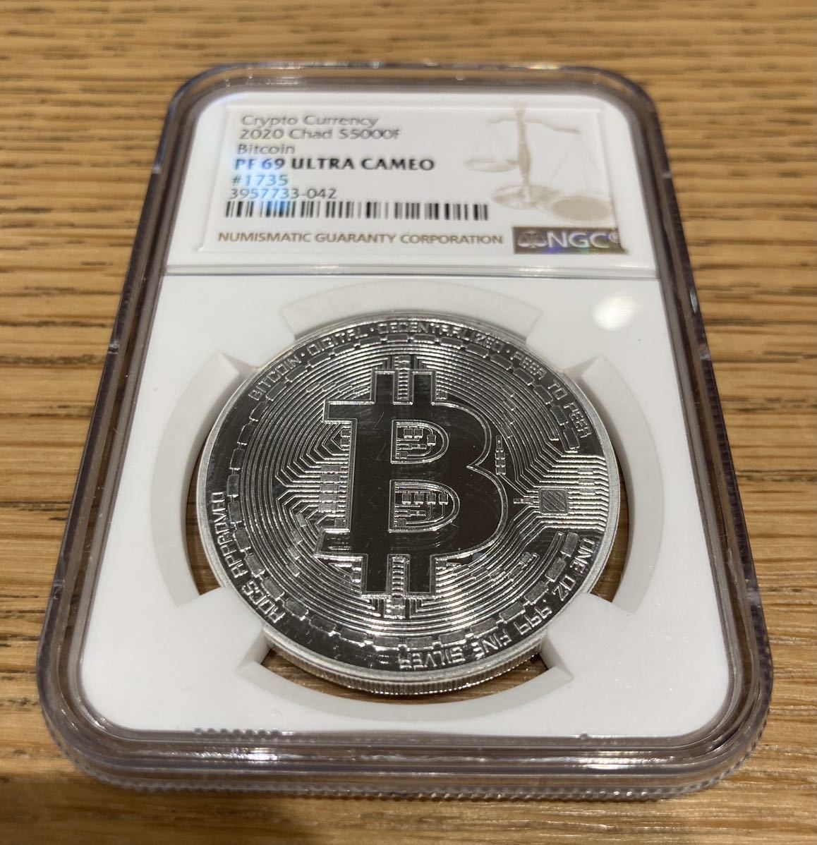 ビット イーサリアム 　銀貨　各1枚　２オンス チャド共和国 CFAフラン 1オンス ビットコイン 銀貨 Ethereum CFA