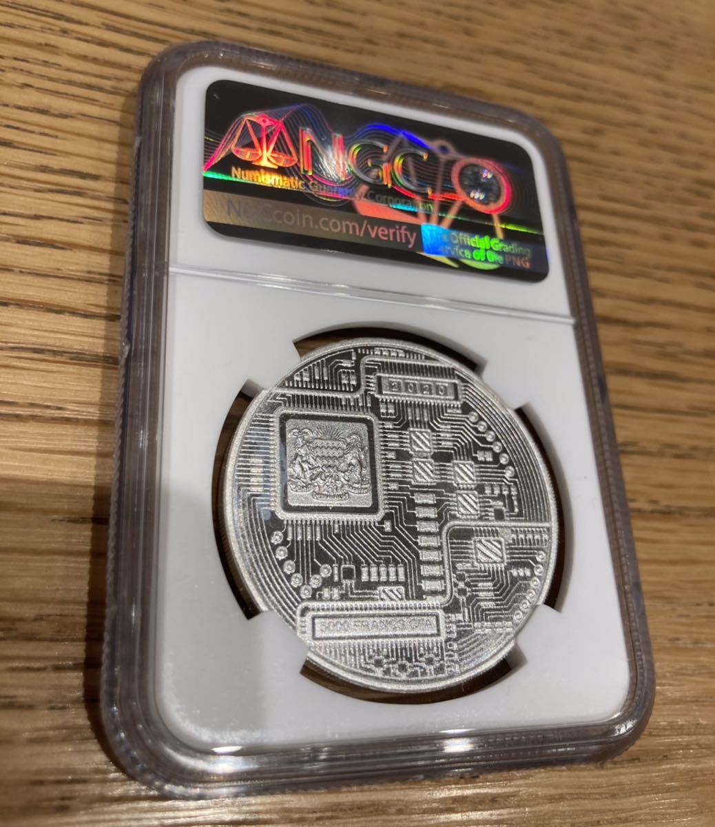 NGC鑑定・PF69】ビットコイン チャド共和国 CFAフラン 1オンス 銀貨
