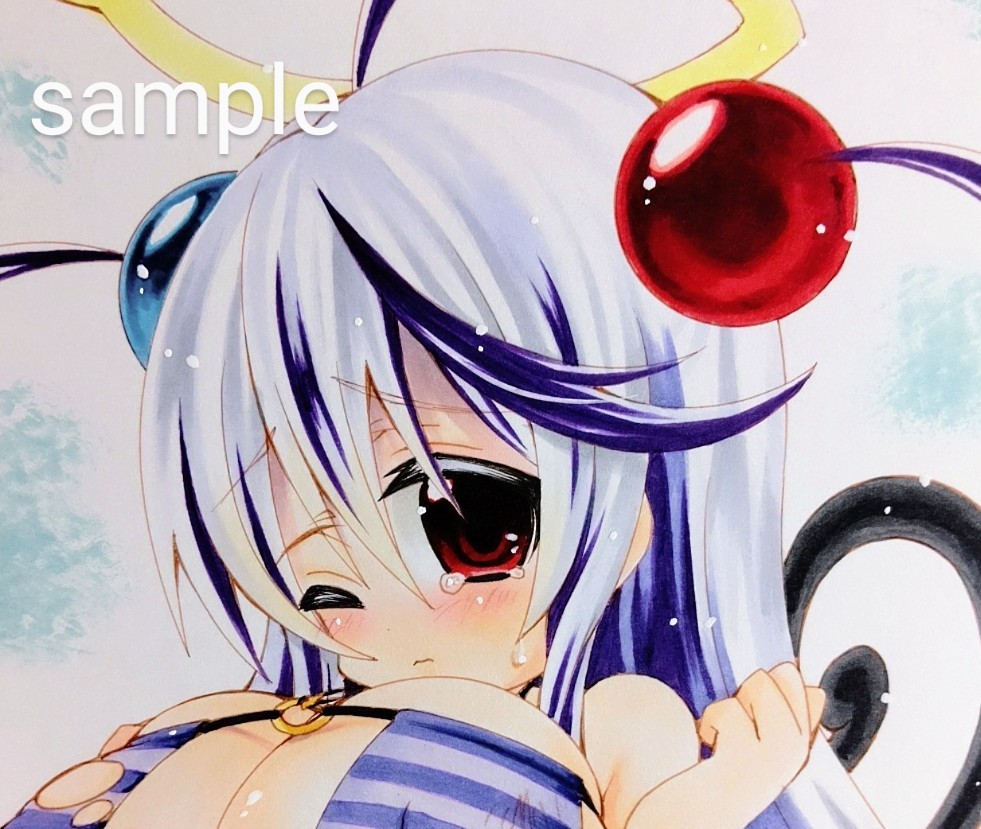 B5サイズオリジナル手描きイラスト セキセイインコと天使 珍しい