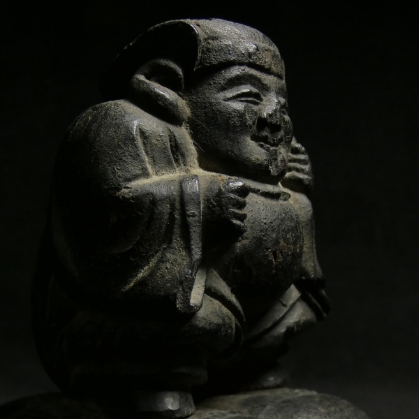古い木彫 江戸期 (享保元年 書き込みあり) 大黒像 検:大黒様 仏教美術