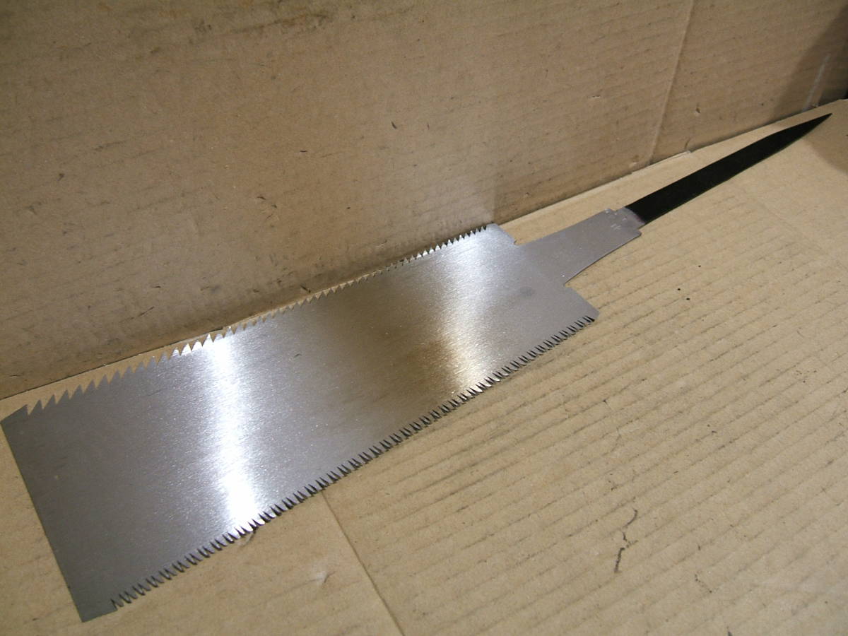 未使用 深沢勝次作 両刃鋸280mm 両刃 鋸 ノコギリ 柄なし 大工道具 137 