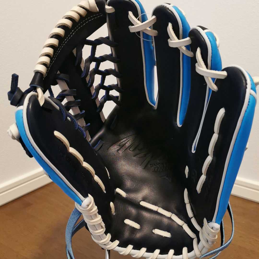 ミズノプロ 軟式 グローブ ダイバーシティブルー ブラック 投手用未