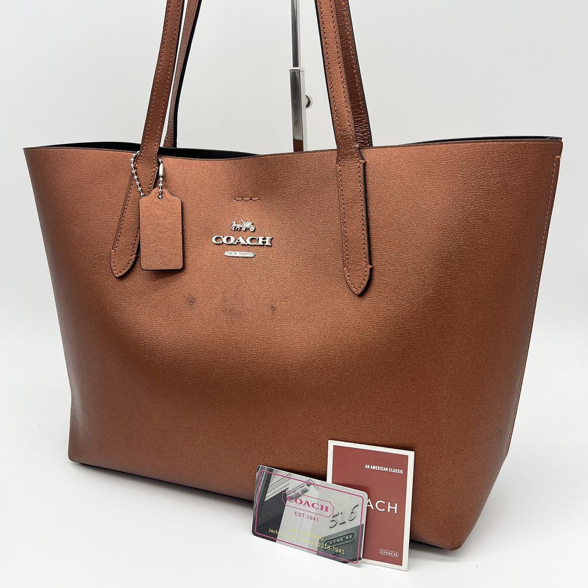 1円 極美品希少色 COACH コーチ トートバッグ ビジネス ショルダー 1円 